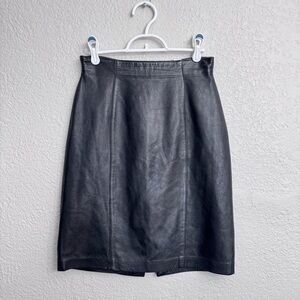 Vintage Lord & Taylor Lambskin Leather Pencil Skirt Size 4
